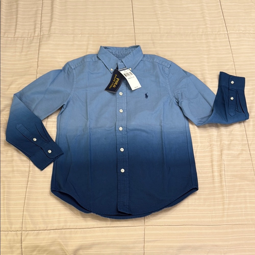 Ralph Lauren Kids Blue Gradient Button Down Shirt